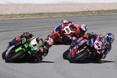 Jonathan Rea, Toprak Razgatlioglu and Alvaro Bautista, Catalunya WorldSBK, Superpole Race19 September 2021