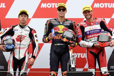 Ai Ogura, Augusto Fernandez, Jake Dixon, Moto2 race, Dutch MotoGP 26 June