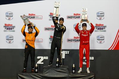 Hy-Vee Homefront 250 podium